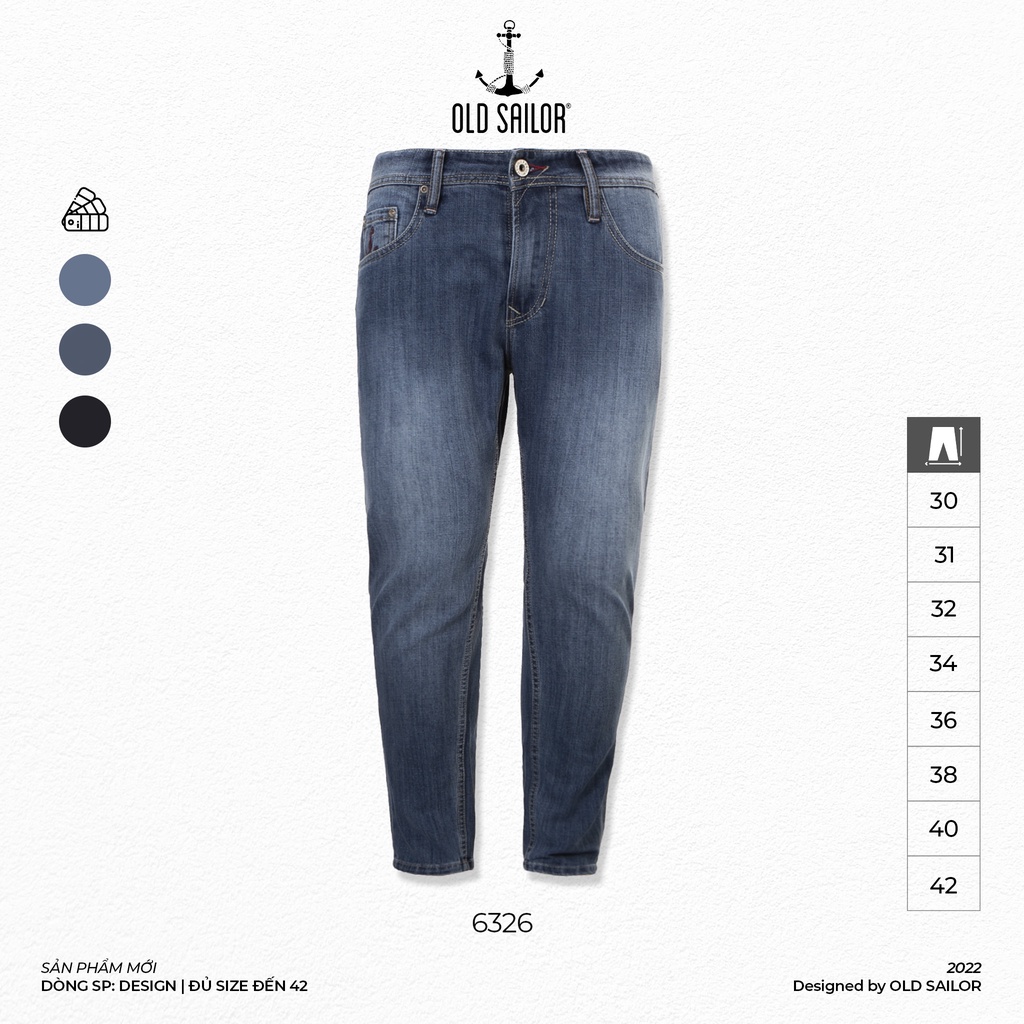 Quần Jean Nam Cao Cấp OLD SAILOR Form Carrot Chất Denim Dày Dặn Bigsize