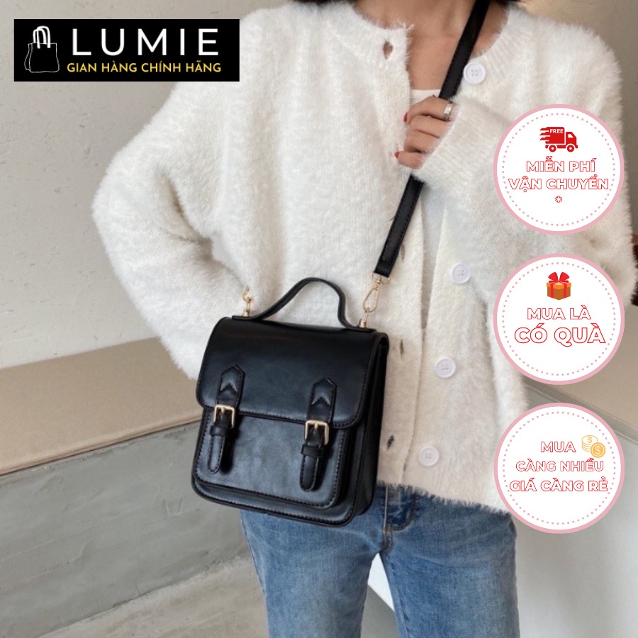Balo nữ Lumie đeo chéo, đeo vai, túi cnk đi chơi, đi học, đi làm, chất da đẹp, thời trang cao cấp size 20cm LB222
