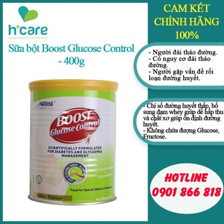 Sữa bột Nestle Boost Glucose Control 400g- Dinh dưỡng dành cho người đái tháo đường và rối loạn đường huyết