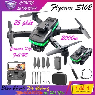 Drone 4cánh s162 pro-flycam mini giá rẻ camera kép cảm biến tránh vật cản, thời gian bay 25 phút,động cơ không chổi than