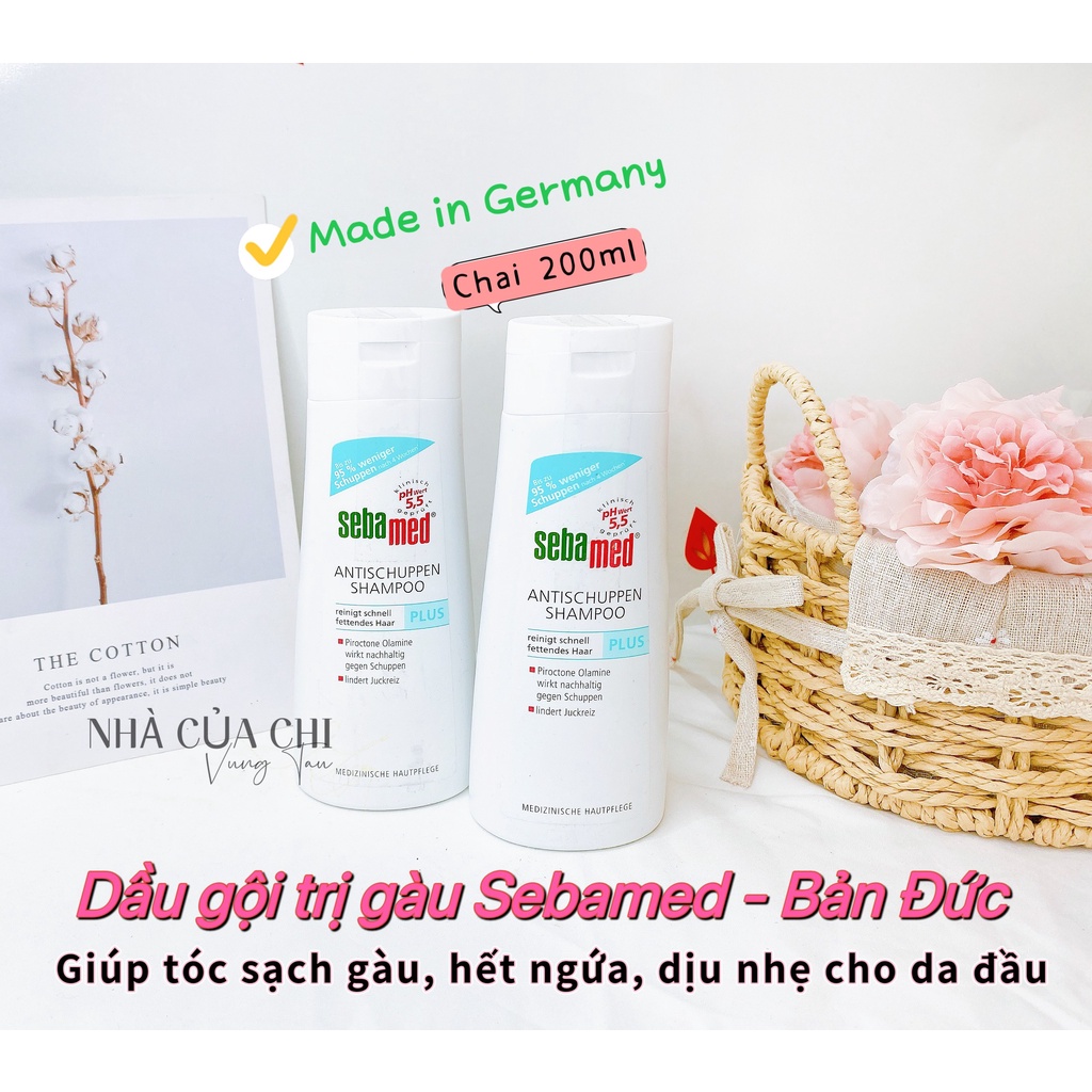 DẦU GỘI CHO TÓC GÀU SEBAMED PLUS - Chuẩn nội địa Đức 🇩🇪