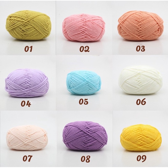 Len milk cotton 50g mác đen  - Phụ kiện làm đồ handmade