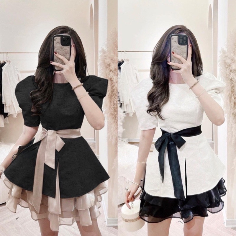 Set peplum tay phồng bigsize_saigon(60-90kg)