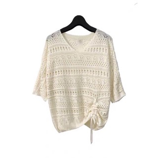 (sẵn) ÁO LEN LỖ CROPTOP
