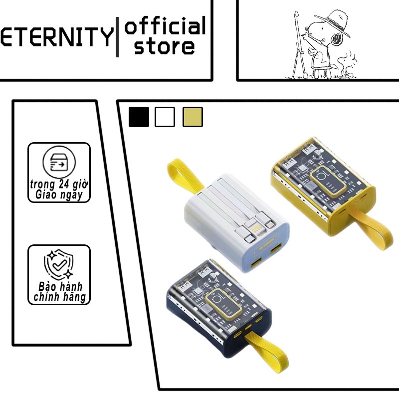 Pin sạc dự phòng trong suốt 10000mAh sạc nhanh 66W màn hình Led