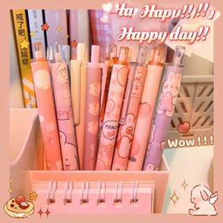  Set 6 bút bi bấm Moka mực đen ngòi 0.5mm nhiều mẫu hoạt hình dễ thương - VPP Giá sỉ 