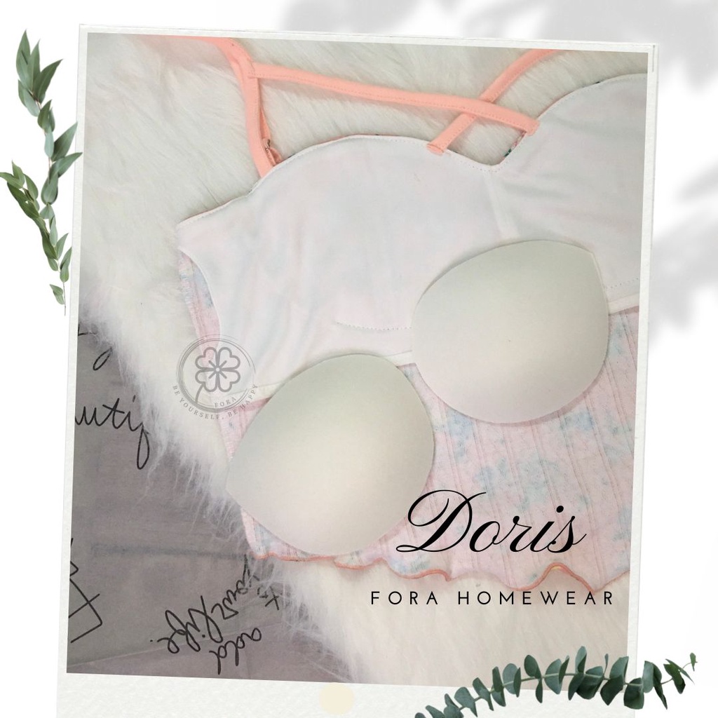 Doris set - set ngủ 2 dây thiết kế, thun cotton thông hơi