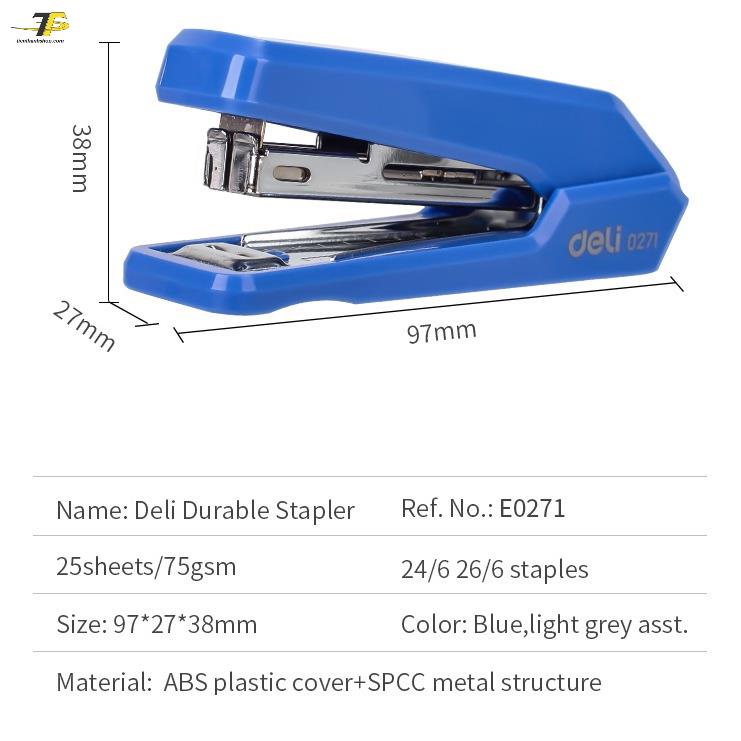 Dập ghim 10 deli 271 - bấm kim 15 tờ