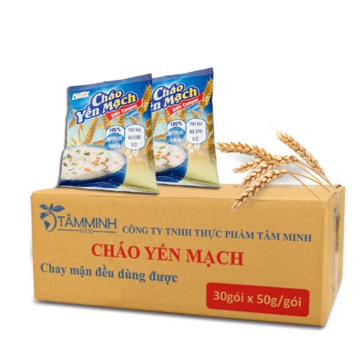 Cháo yến mạch Tâm Minh food dạng gói ( 30 gói x 50g/gói)