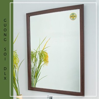 Gương Treo Tường Nhà Vệ Sinh Giả Màu Gỗ Hương GS115 40x50cm