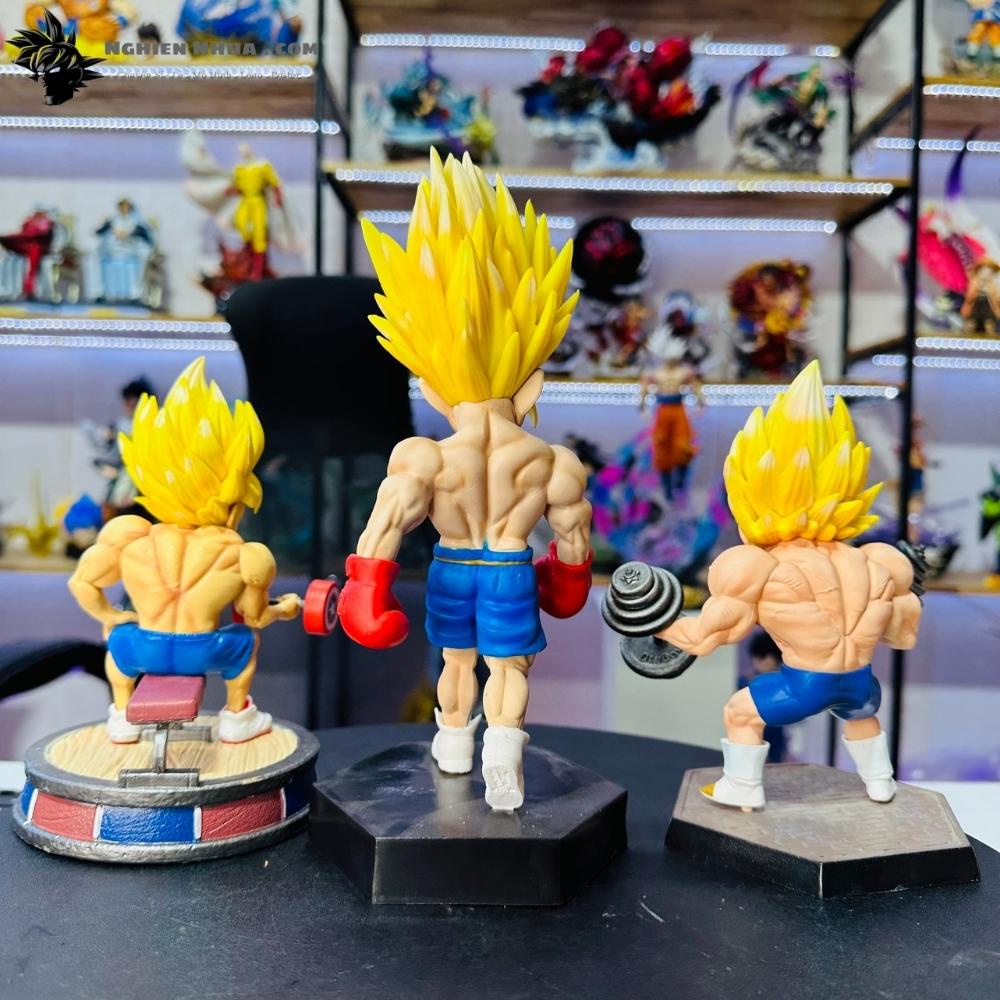 Mô hình Dragon Balli - Vegeta Songoku Gohan tập tạ Cực Ngầu - Cao 17 - 22cm - Nặng 400Gram - figure 7 Viên Ngọc Rồng