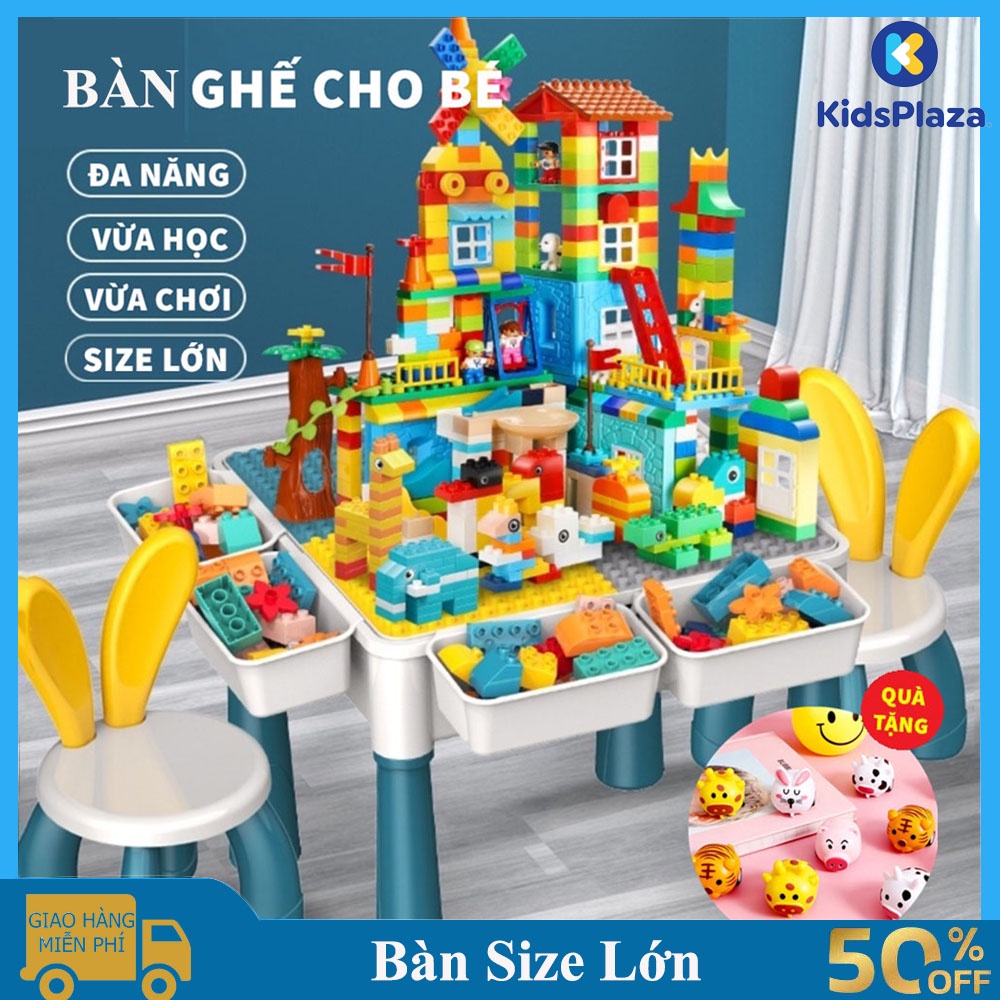 Đồ chơi trẻ em bàn xếp hình đa chức năng ,bàn lắp ghép cao cấp nhiều chi tiết. Đồ chơi phát triển trí tuệ cho bé.