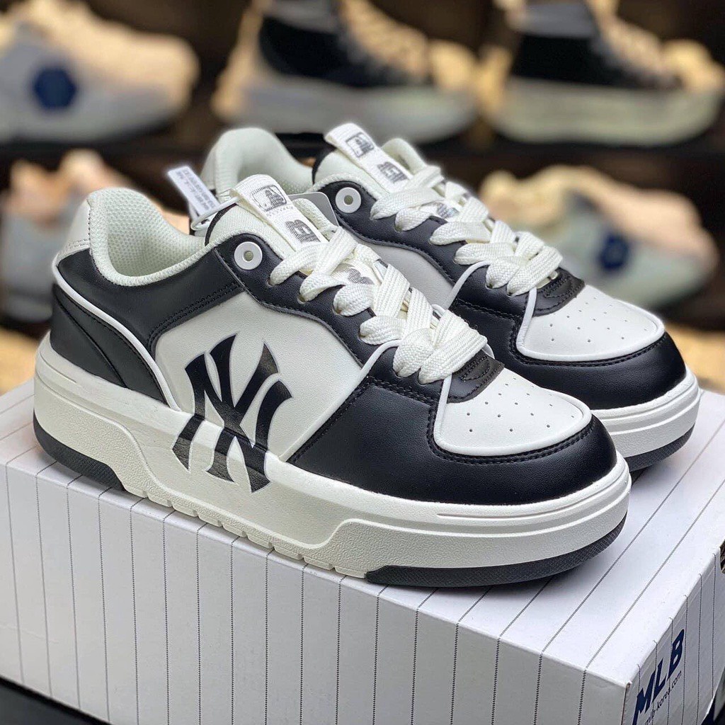 Giày Thể Thao MLB Black White Panda, Giày MLB Chunky Liner Màu Đen Trắng