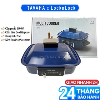 Nồi Điện Đa Năng Lock&Lock 3 trong 1 dung tích 2.5L kết hợp Nấu, Hấp, Nướng EJG556 - hàng chính hãng