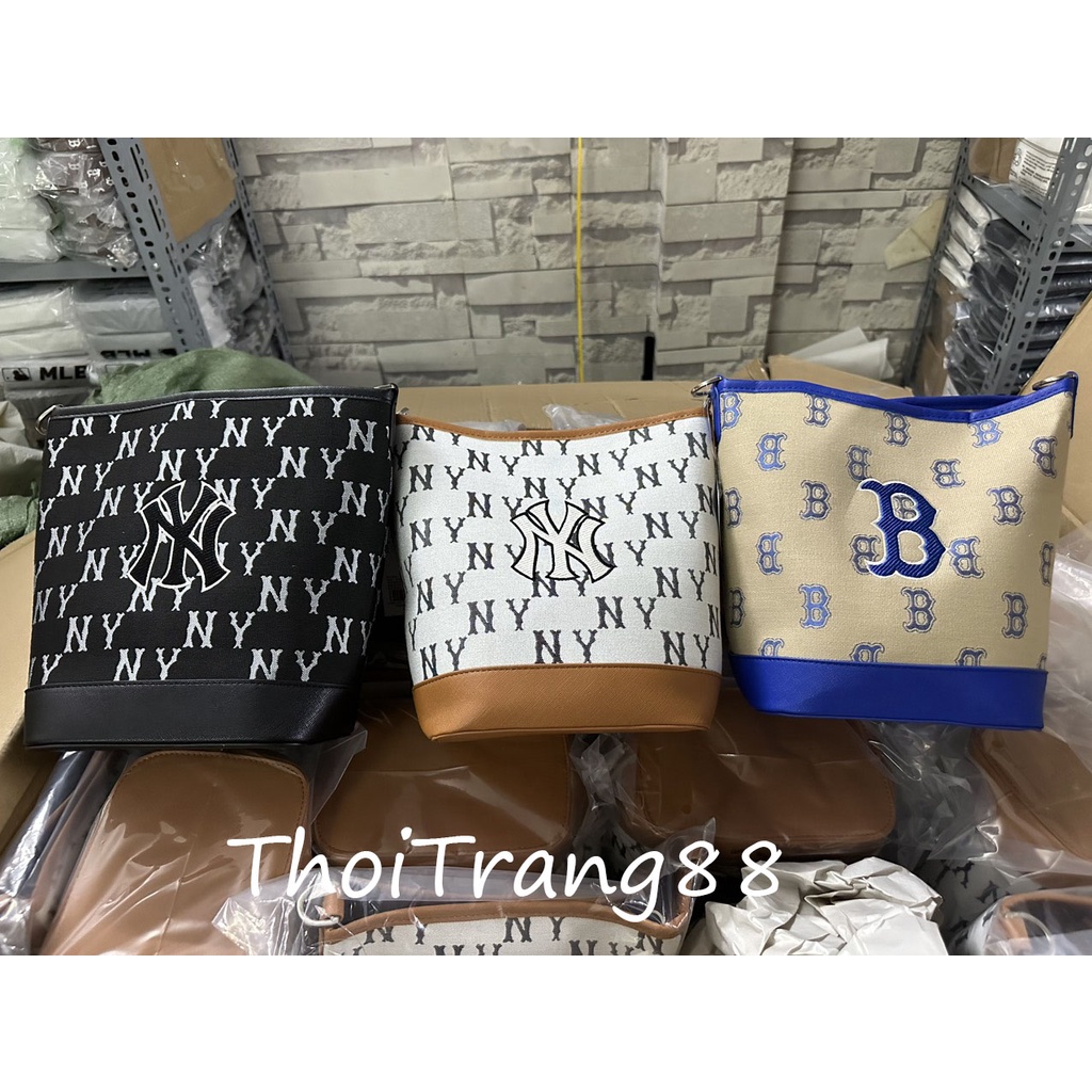 Túi ML.B bucket miệng cúc bấm, bản hoạ tiết monogram hàng chuẩn- mới 2023 UY TÍN CHẤT LƯỢNG