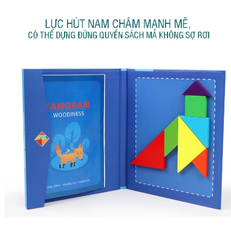 Đồ chơi xếp hình nam châm Tangram - Đồ chơi sáng tạo, phát triển tư duy cho bé