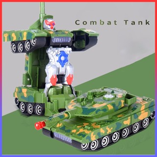 Đồ Chơi Xe Tăng Biến Hình - Robot Tự Động Có Nhạc Và Đèn Cho Bé