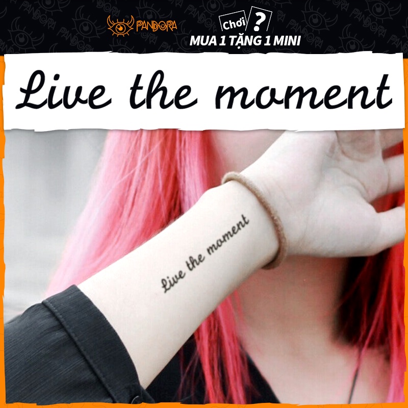 Hình Xăm Dán Chữ Mini Cute Tạm Thời 15 Ngày Chống Nước 4Cm X 9Cm Scc - 23【Pandor@ Magic Tattoo】