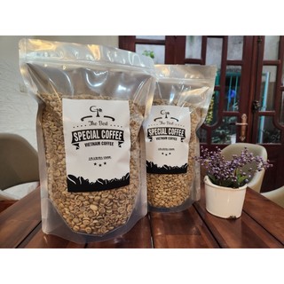 Hạt cà phê nhân xanh  ARABICA cafe rang mộc, hạt cà phê arabica Cầu Đất S18, arabica sàn 18