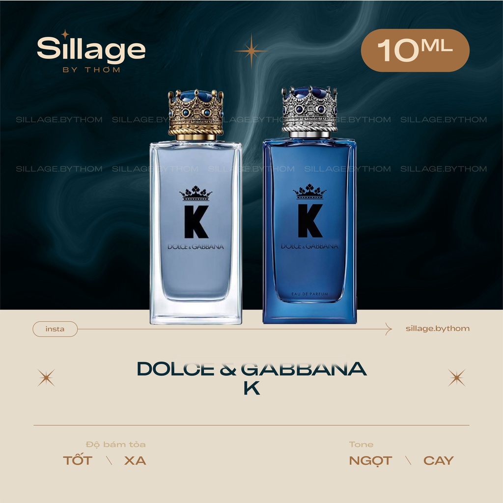 D & G K KING FOR MEN EDT EDP | Mẫu thử nước hoa nam