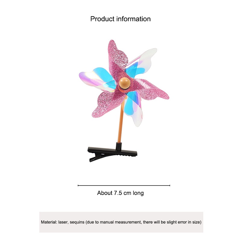 🍓Raspberry🍓 Kẹp Tóc Hình Cối Xay Gió Dễ Thương Dành Cho Bé