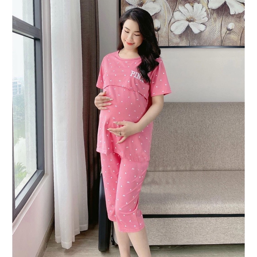 Bộ LỬNG PINK bầu lửng và sau sinh Pink mở nắp