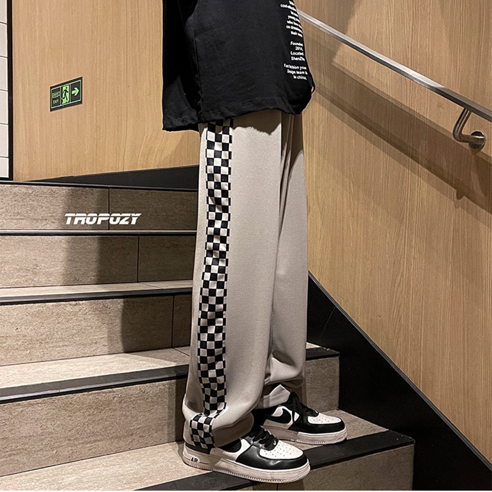 Quần Culottes Ống Rộng Phối Viền Kẻ Carô STYLE MARVEN - JOGGER NAM 002C | BigBuy360 - bigbuy360.vn