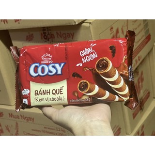 Bánh Quế Cosy 117g Đủ Vị Nhân Kem Giòn Tan, Bánh Ăn Vặt Cosy Vị Socola/Dâu/Lá Dứa/Xoài Xí Muội