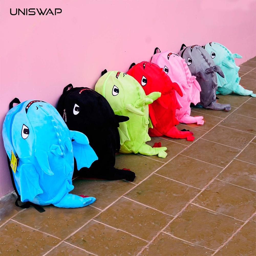 Balo răng sún có cánh dễ thương vải nhung cỡ trung mềm mại chắc chắn