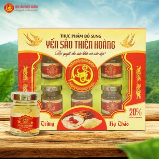 Thiên Hoàng Đông Trùng Hạ Thảo 20% tổ yến cao cấp (6 Lọ/Hộp)