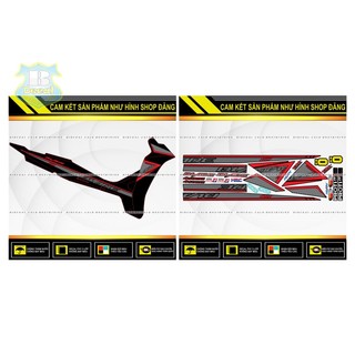 TEM RỜI WAVE BLADE 110 CHẾ PHỐI ĐỎ ĐEN NHÁM