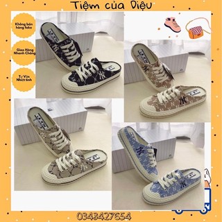 [FAKE ĐỀN GẤP 10] Giày Đạp Gót MLB Playball Mule Dia Monogram New York Yankees 3Amumda2N-50Bgs