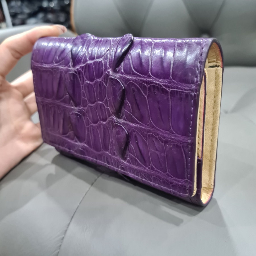 Ví Nữ Cầm Tay Gấp 3 Mini Vuông 2DO LEATHER Da V32 Kích Thước  Quà Tặng Cho Người Thân, Sang Trọng, Chính Hãng
