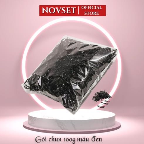 Gói 100g chun buộc tóc màu đen - giadungphuongnguyen ánh nhung