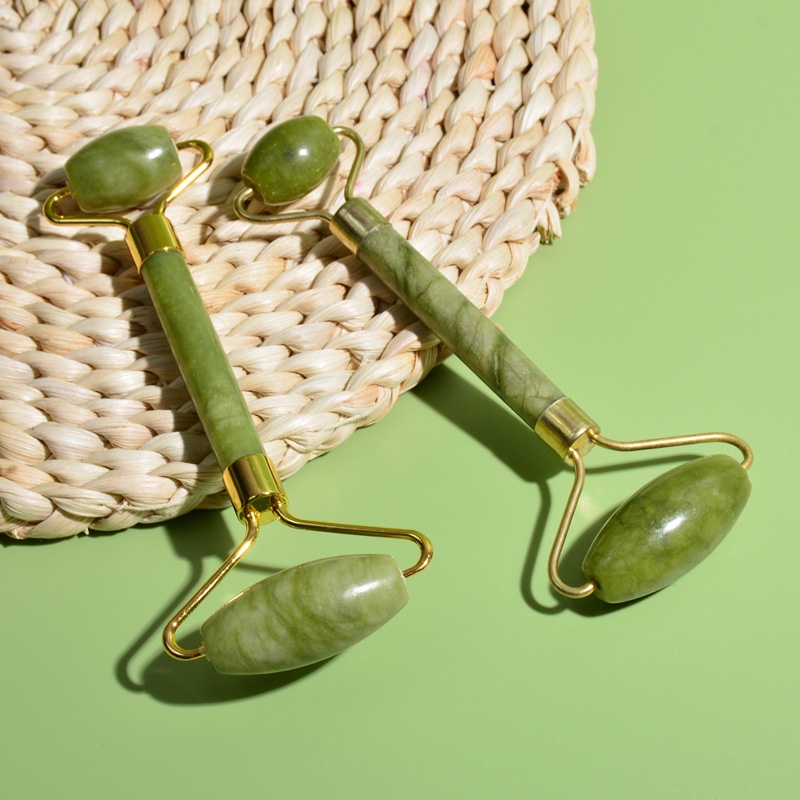 Cây Lăn Mặt - Con Lăn Massage Mặt Hai Đầu Bằng Đá Tự Nhiên, Mát Xa Mặt Giúp Nâng Cơ Thon Gọn Mặt