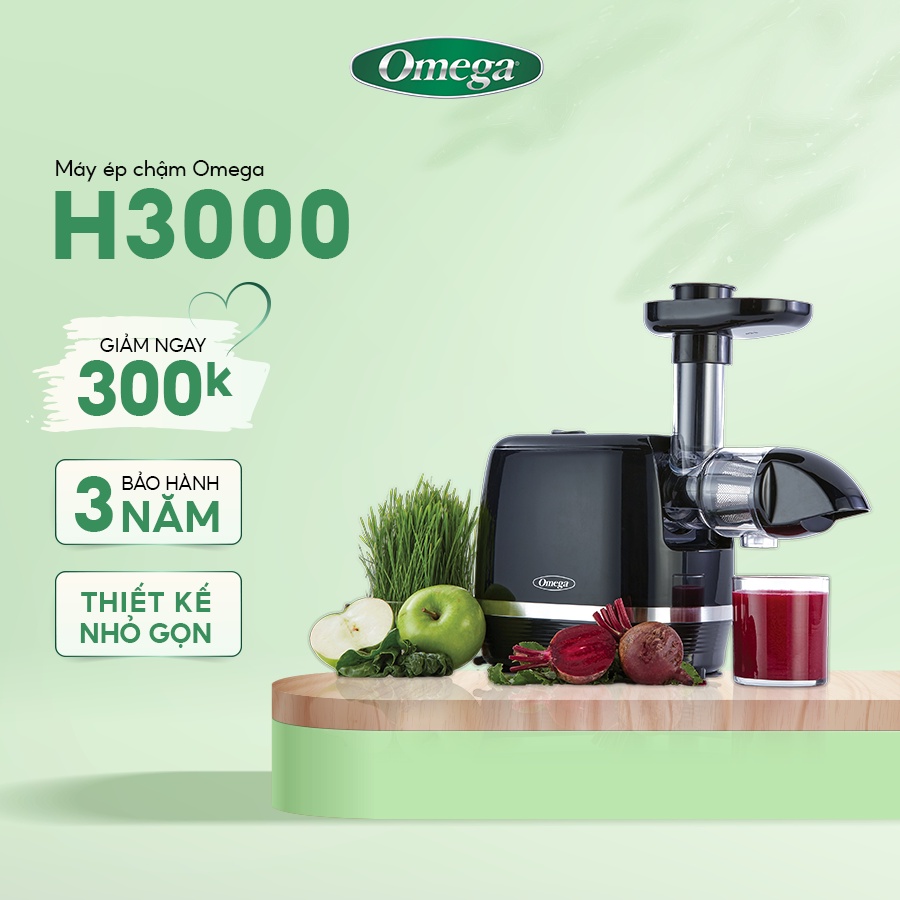 Máy Ép Chậm Trục Ngang Omega H3000 Máy Ép Trái Cây Hoa Quả Công Suất Lớn Bảo Hành 3 Năm