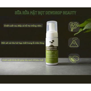 Sữa rửa tạo bọt tro núi lửa Dewdropbeauty
