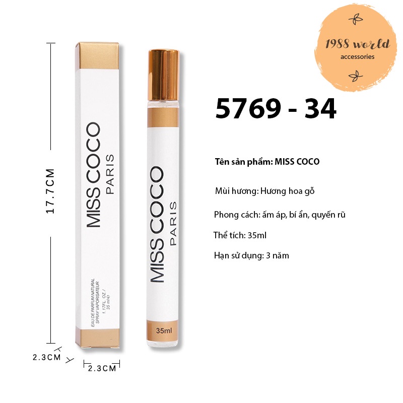 Nước hoa nữ LOVALI thơm lâu 35ml