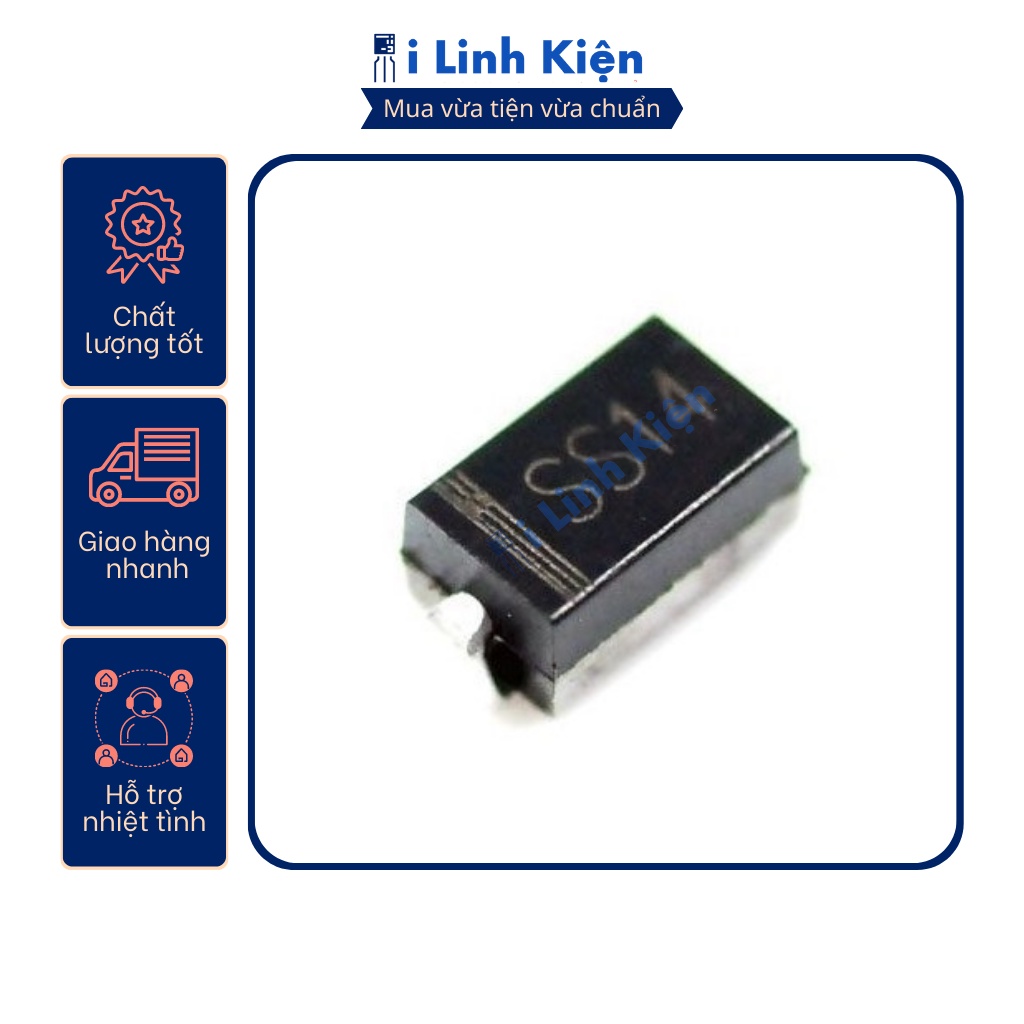 1N5819 SS14-SMA Diode Schottky 1A 40V túi 10 con chất lượng tốt.