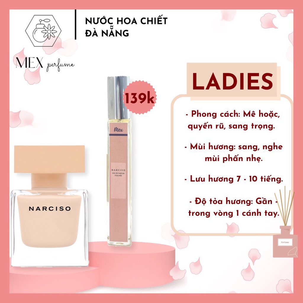 Nước Hoa Narcisco Poudree Mẫu Thử 10ml Nước Hoa Nữ Narciso Rodriguez Poudree - SP001541