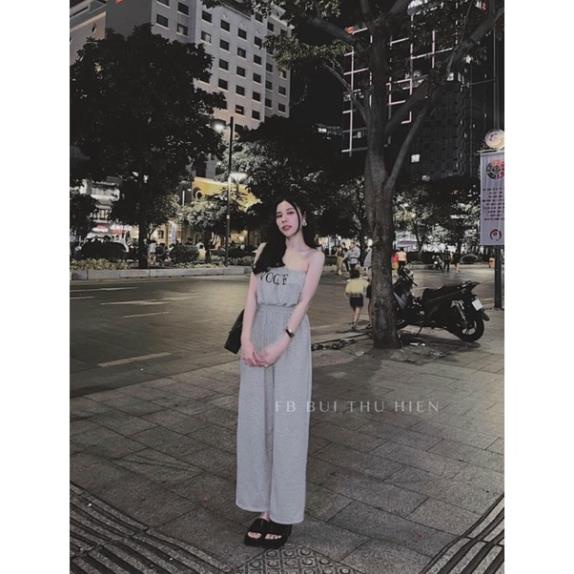 Jumsuit dài ống , áo liền quần dài ống cúp ngực