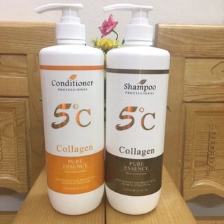 Cặp dầu gội xả 5c collagen makayry siêu mềm mượt