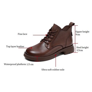 G129-Giày Boots Martin Cột Dây