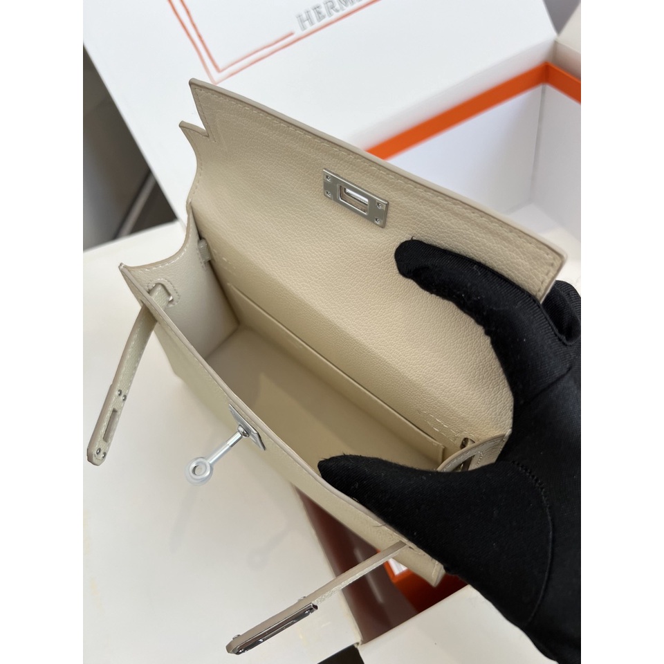 Túi Her kelly mini da epson bản siêu cấp máy Size 21Cm đựng vừa đt Full box - túi vải bảo vệ