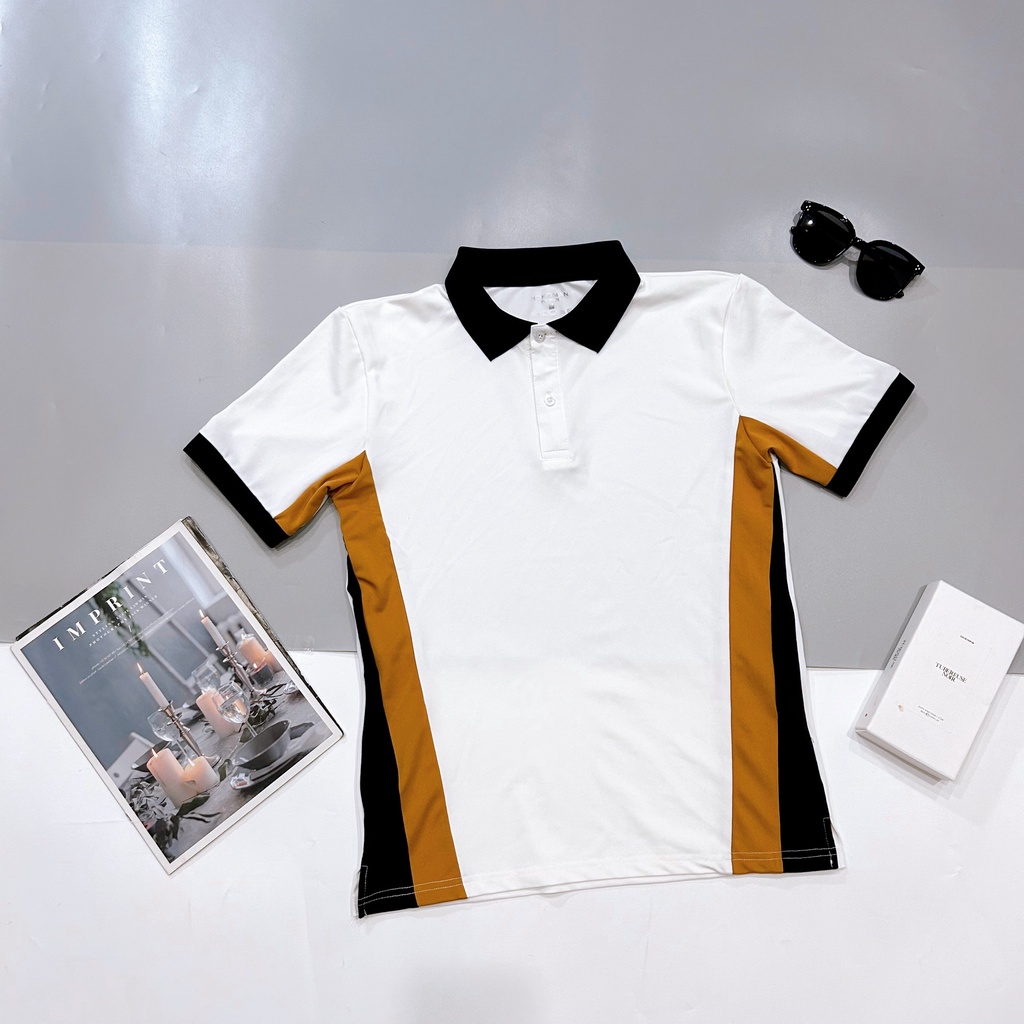 (Săn Sale) Áo thun nam cổ bẻ , tay ngắn , họa tiết đơn giản , lịch sự , nam tính phong cách hàn quốc cho anh em