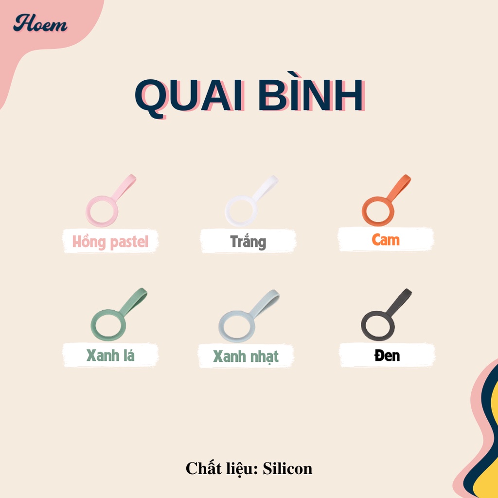 Quai Xách Silicon Cho Bình Giữ Nhiệt [Quà tặng kèm khi mua bình giữ nhiệt 500ml]