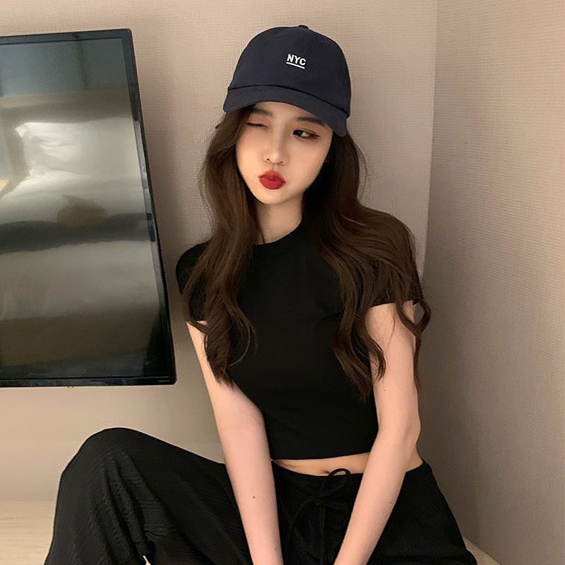 Áo thun ôm trơn cộc tay nữ cổ tròn chất cotton dày dặn OSAA DAILY