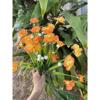 Cụm hoa thuỷ tiên- hoa giả, hoa vải lụa