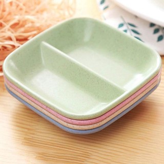 [Hoả Tốc] Chén Bát Đựng Gia Vị 2 Ngăn Dĩa Đựng Nước Chấm H128 - Hoang Chau Store