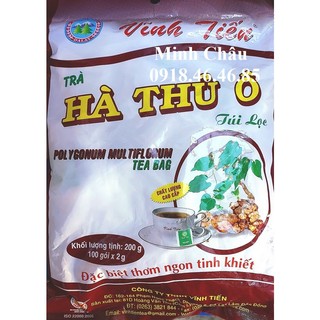 Trà Hà Thủ Ô bịch 100 gói Vĩnh Tiến (Mẫu mới)